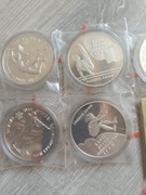 Srebrne monety Ukraina 10 UAH Sydney 2000 komplet 5 szt Ag 925 certyfikat