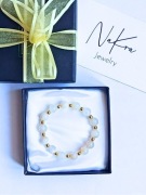 Bransoletka z Agatu Jasnego i Hematytu