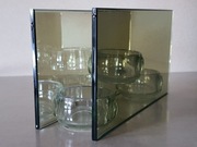 Elegancki świecznik lustrzany glamour na tealighty, złoty odcień