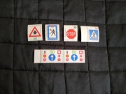 Niemieckie znaczki pocztowe 1971, ruch drogowy, znaki drogowe.