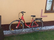 aluminiowy rower damski Pegasus Piazza amortyzator LED Nexus