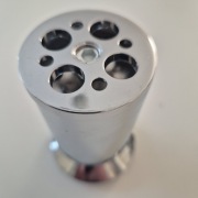 Nóżka meblowa GTV BD-762, cylindryczny, H=100 mm, fi50 mm, ZnAl, aluminium