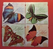 Motyle 2024 czwórka  5370-5373 , czyste