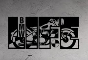 Motocykle BMW. Obraz z drewna 