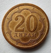 TADŻYKISTAN 20 Drams 2006 okołoMENNICZA 