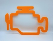 Ikonka „Check Engine” – Dekoracja 2D na Ścianę