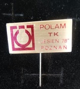 Wpinka POLAM przypinka TK Jesień 78 POZNAŃ lampa PRL 
