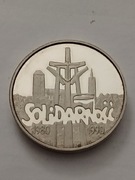 100 000 zł z 1990r. Solidarność, (gruba), średnica 32mm 