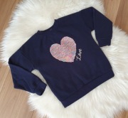 Bluza granatowa tęczoweserce Primark roz.116