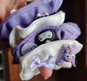 Frotki do włosów Kuromi fiolet biel 