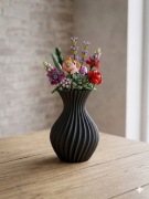 Weronika Czarny wazon do kwiatów suszonych, z klocków Prezent Dzień Matki