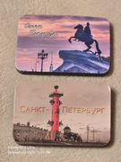 Magnes na lodówkę Sankt Petersburg. Rosja. Leningrad. Kpl.2szt. 