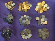 Zestaw monet obiegowych 229 monet 1990 - 2025