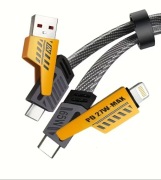 Kabel 4w1 do telefonu USB-A USB-C Lightning Micro USB PD 27W 65W