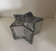 Świecznik ikea gwiazda srebrna szklana święta Boże Narodzenie