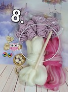 Zestaw do samodzielnego wykonania sowy z makramy nr 8 - obręcz 20cm