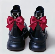 Czerwone kokardy zawieszki do butów torebki 2 szt.