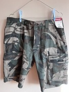 Szorty Wrangler Five Star Cargo – z USA, rozmiar 32, camo (zielono-brązowy)