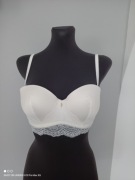 Biustonosz esotiq bardotka  biały  ecru rozmiar 65e