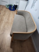 Sofa 140cm beżowa/kawa z mlekiem