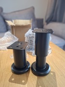 4 regulowane nóżki meblowe Akolafe, 8-12 cm, okrągłe 