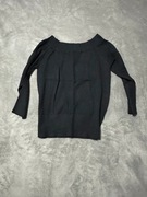 Sweterek czarny H&M S/36 z rekawem 3/4 wiskoza #1743