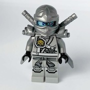 Minifigurka LEGO Ninjago srebrny Zane - Silver Titanum Ninja