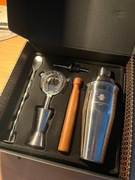 Shaker Rusty Barrel zestaw barmański srebrny