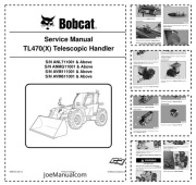 Bobcat TL470(X) Ładowarka teleskopowa Service Manual Instrukcja serwisowa