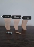 NÓŻKI NOGI STYLOWE LUDWIK DREWNO BUKOWE 10,11,12cm