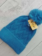 CZAPKI DAMSKIE ZIMOWE Z POMPONEM czapka zimowa ocieplna