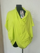 Dłuższa bluzka narzutka limonkowa 38 do 50
