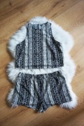 XL 42 F&F letni komplet bluzka crop top i szorty 