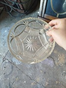 Kryształ półmisek okrągły duży PRL 