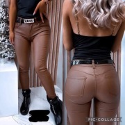 Nowe spodnie woskowane M Sara 28 M kolor brązowy cappuccino 