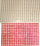 BŁYSZCZĄCE OCZKA 6mm NAKLEJKI komplet 810szt (K031)