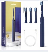 Sejoy Elektryczna szczoteczka do zębów soniczna 4 głowice szczotek PREZENT