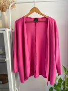 Kardigan w kolorze fuksji barbie pink plus size oversize