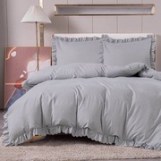 Falbanka szara pościel 160x200 włoski styl