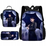 PLECAK SZKOLNY PIÓRNIK TOREBKA 3W1 WEDNESDAY ADDAMS