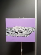 Obraz wykonany techniką fluid art (pouring)