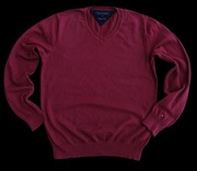 Tommy Hilfiger oryginalny bordowy sweter rozmiar M