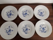 Ilmenau DDR Graf von Henneberg talerz głęboki 6 szt polne kwiaty Vintage