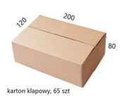 Karton klapowy 200x120x80 65 sztuk
