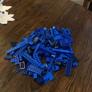0.23 kg mix niebieskie klocki lego