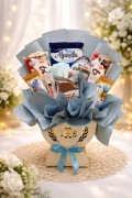 BOX ZE SŁODYCZAMI SŁODKI BUKIET I KOMUNIA ŚWIĘTA PREZENT UPOMINEK KINDER