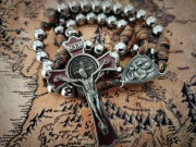 Różaniec Wojownika Maryi, stal nierdzewna 10 mm, paracord