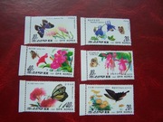 Korea 1987 MNH Mi. 2825/30 Fauna Owady Motyle