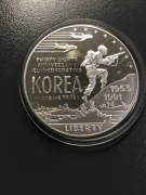 ONE DOLLAR 1991 USA * KOREA * PROOF Ag .900 * MONETA KOLEKCJONERSKA