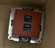 63MGUSBBO-6 Karlik mini terakota gniazdo podwójne USB